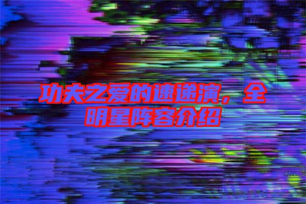 功夫之愛的速遞演，全明星陣容介紹