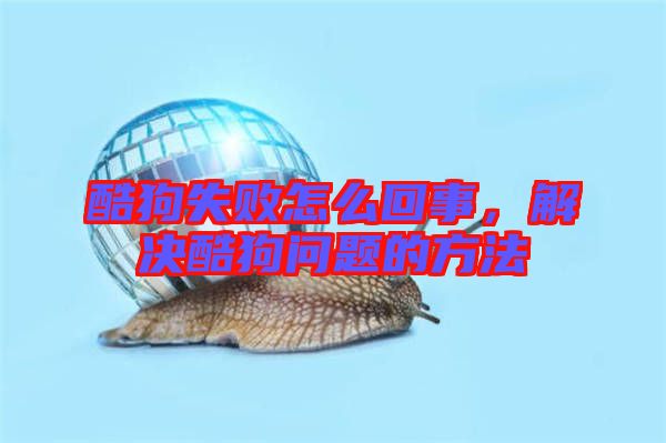 酷狗失敗怎么回事，解決酷狗問(wèn)題的方法