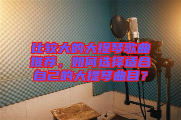 比較大的大提琴歌曲推薦，如何選擇適合自己的大提琴曲目？