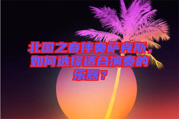 北國之春伴奏薩克斯，如何選擇適合演奏的樂器？