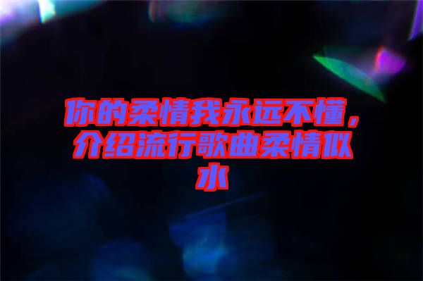 你的柔情我永遠不懂，介紹流行歌曲柔情似水