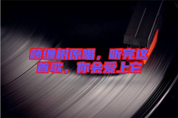 藤纏樹原唱，聽完這首歌，你會愛上它