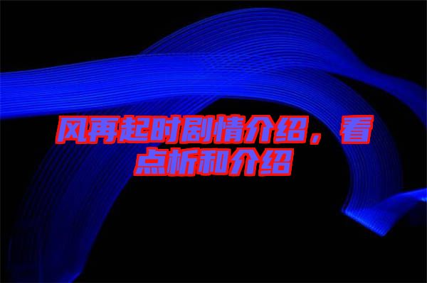 風(fēng)再起時劇情介紹，看點析和介紹