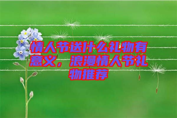 情人節(jié)送什么禮物有意義，浪漫情人節(jié)禮物推薦