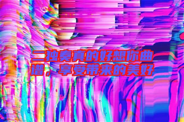 二獨(dú)奏真的好想你曲譜，享受帶來的美好