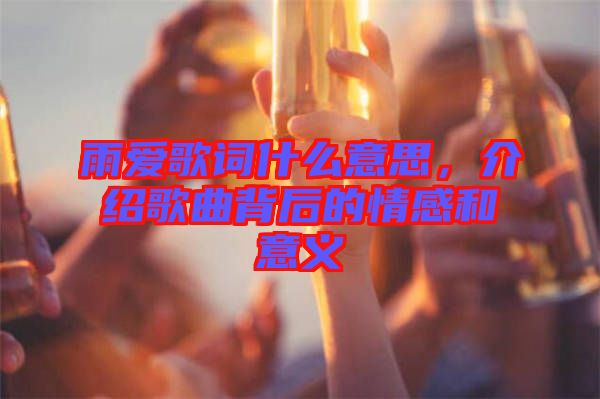 雨愛歌詞什么意思，介紹歌曲背后的情感和意義