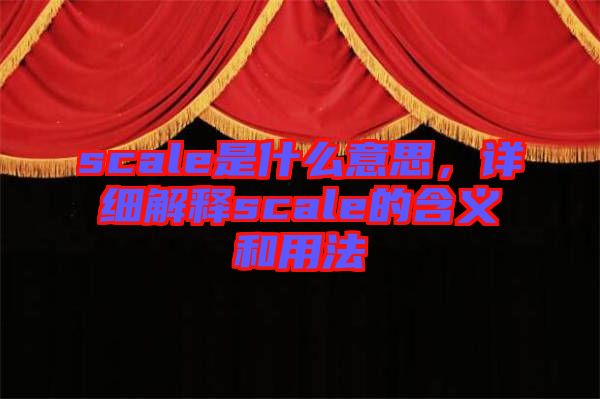 scale是什么意思，詳細解釋scale的含義和用法