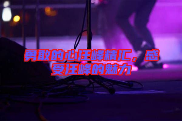 勇敢的心汪峰精匯，感受汪峰的魅力