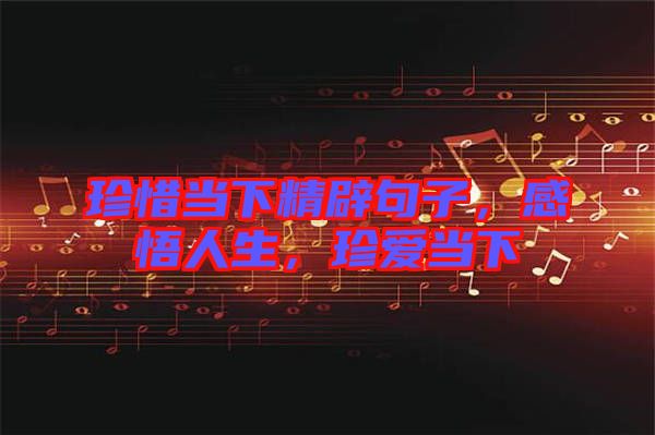 珍惜當(dāng)下精辟句子，感悟人生，珍愛當(dāng)下