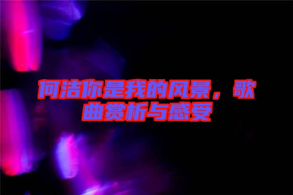 何潔你是我的風(fēng)景，歌曲賞析與感受