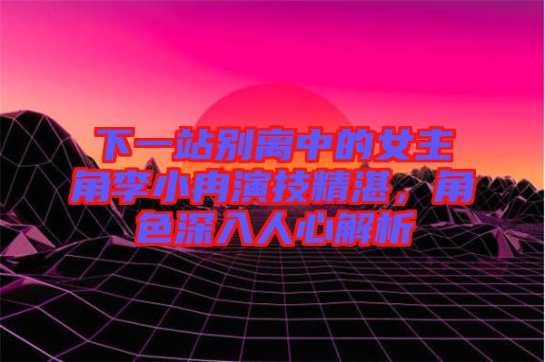 下一站別離中的女主角李小冉演技精湛，角色深入人心解析