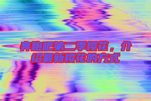 奔跑吧第二季櫻花，介紹最新櫻花的方式