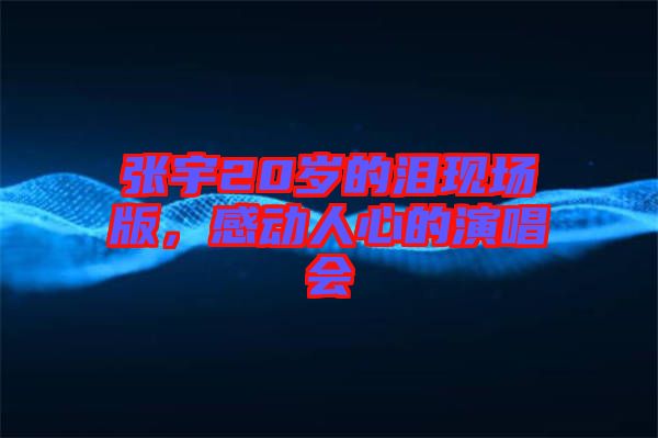 張宇20歲的淚現(xiàn)場(chǎng)版，感動(dòng)人心的演唱會(huì)