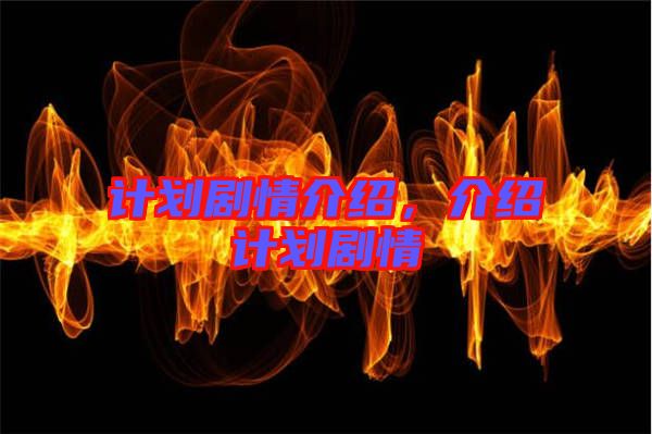 計劃劇情介紹，介紹計劃劇情