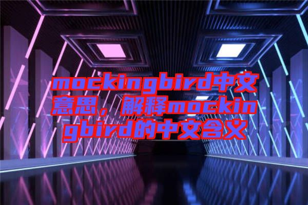 mockingbird中文意思，解釋mockingbird的中文含義