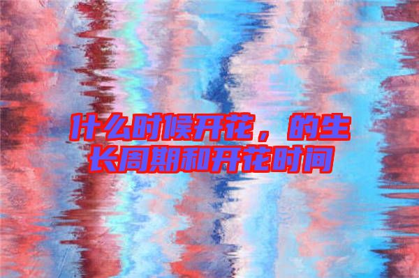 什么時(shí)候開花，的生長周期和開花時(shí)間