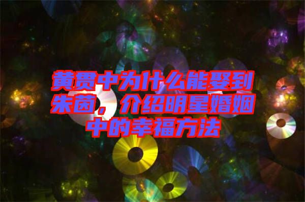 黃貫中為什么能娶到朱茵，介紹明星婚姻中的幸福方法