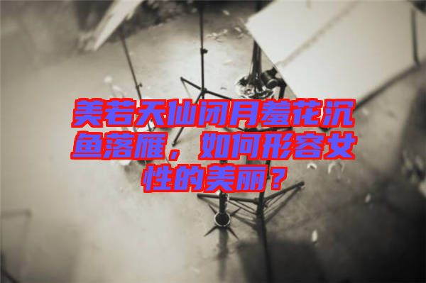 美若天仙閉月羞花沉魚落雁，如何形容女性的美麗？