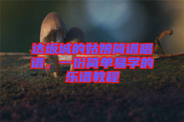 達(dá)坂城的姑娘簡(jiǎn)譜唱譜，一份簡(jiǎn)單易學(xué)的樂(lè)譜教程