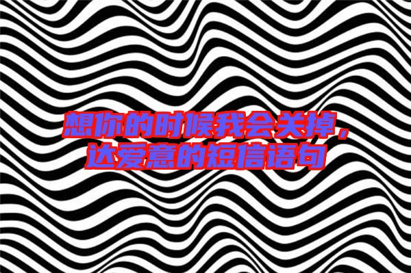 想你的時(shí)候我會(huì)關(guān)掉，達(dá)愛(ài)意的短信語(yǔ)句