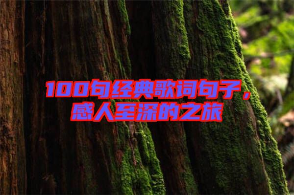 100句經(jīng)典歌詞句子，感人至深的之旅