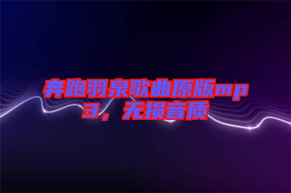奔跑羽泉歌曲原版mp3，無(wú)損音質(zhì)