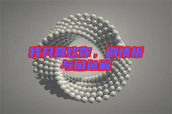 我只喜歡你，劇情析與角色解