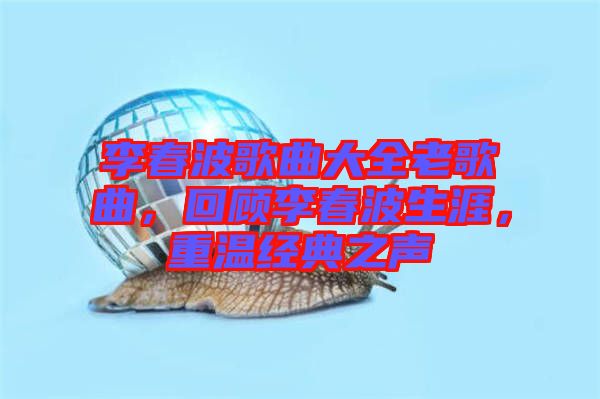 李春波歌曲大全老歌曲，回顧李春波生涯，重溫經(jīng)典之聲