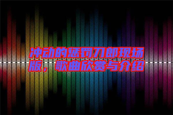 沖動的懲罰刀郎現(xiàn)場版，歌曲欣賞與介紹