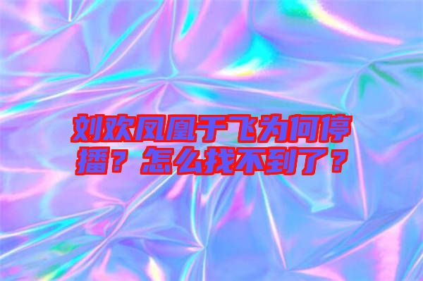 劉歡鳳凰于飛為何停播？怎么找不到了？