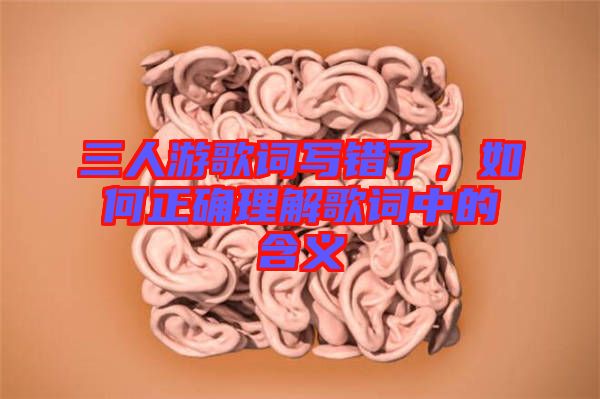 三人游歌詞寫錯(cuò)了，如何正確理解歌詞中的含義
