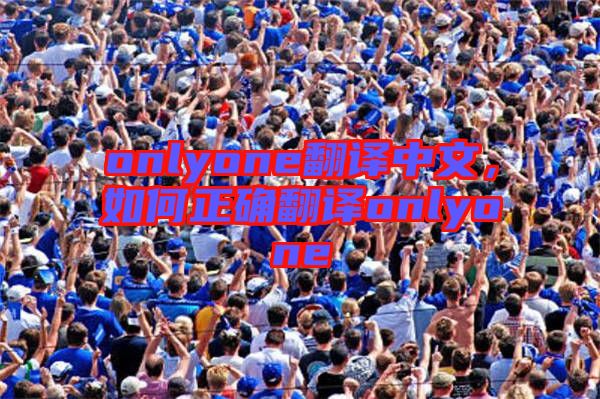 onlyone翻譯中文，如何正確翻譯onlyone