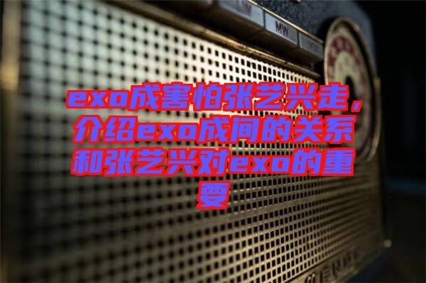 exo成害怕張藝興走，介紹exo成間的關(guān)系和張藝興對exo的重要