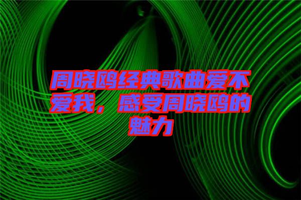 周曉鷗經(jīng)典歌曲愛不愛我，感受周曉鷗的魅力
