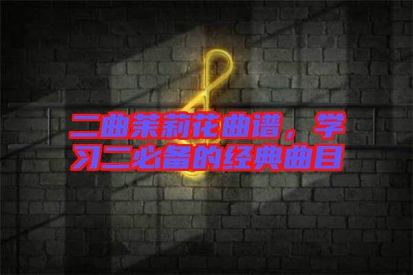 二曲茉莉花曲譜，學(xué)習(xí)二必備的經(jīng)典曲目
