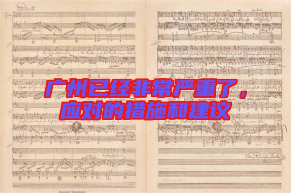 廣州已經(jīng)非常嚴(yán)重了，應(yīng)對的措施和建議