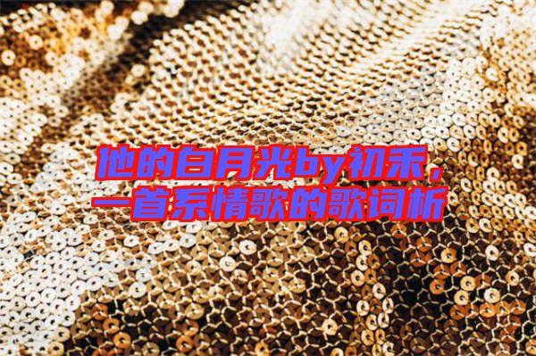 他的白月光by初禾，一首系情歌的歌詞析