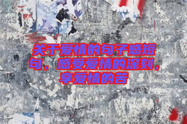 關(guān)于愛(ài)情的句子感短句，感受愛(ài)情的深刻，享愛(ài)情的苦