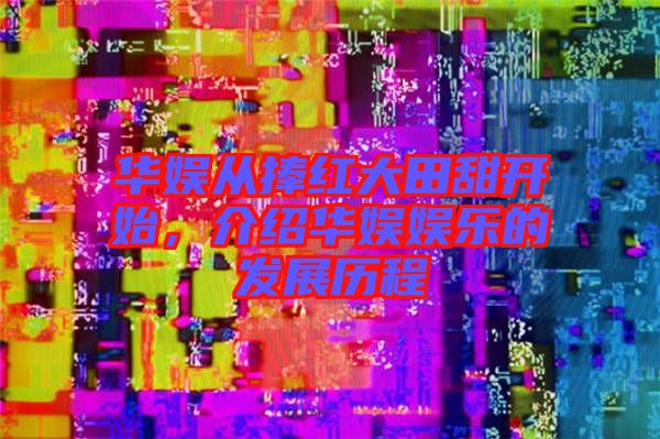 華娛從捧紅大田甜開始，介紹華娛娛樂的發(fā)展歷程