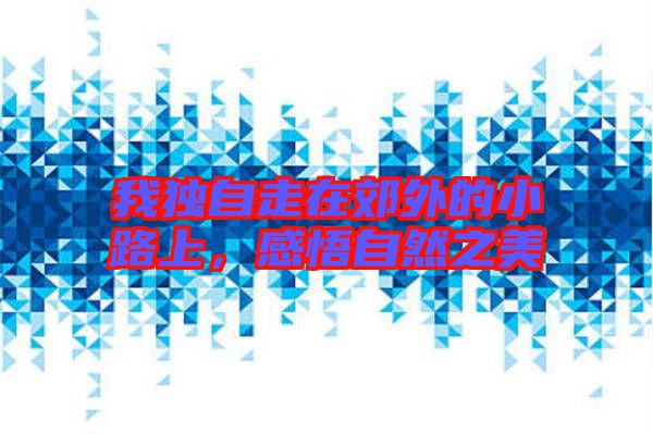 我獨自走在郊外的小路上，感悟自然之美