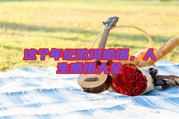 這個(gè)年紀(jì)歌詞感悟，人生感悟大全