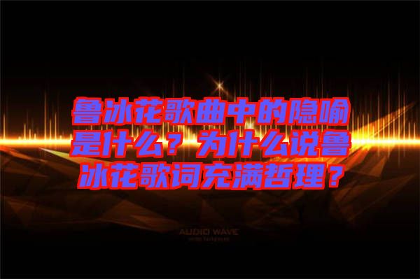魯冰花歌曲中的隱喻是什么？為什么說魯冰花歌詞充滿哲理？