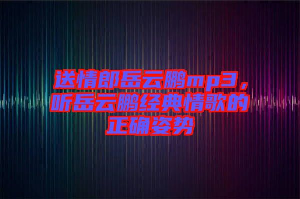 送情郎岳云鵬mp3，聽岳云鵬經(jīng)典情歌的正確姿勢