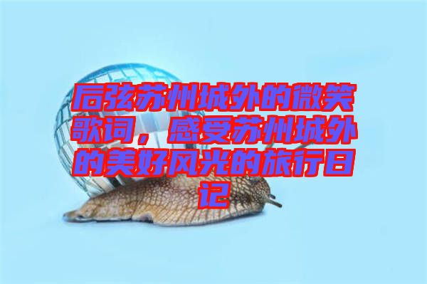 后弦蘇州城外的微笑歌詞，感受蘇州城外的美好風(fēng)光的旅行日記