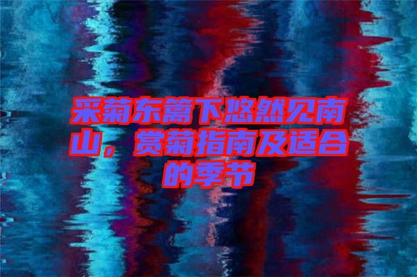 采菊東籬下悠然見南山，賞菊指南及適合的季節(jié)