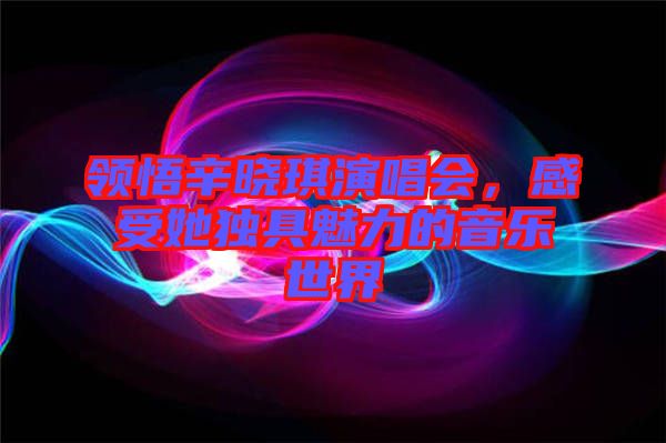 領(lǐng)悟辛?xí)早餮莩獣?huì)，感受她獨(dú)具魅力的音樂(lè)世界