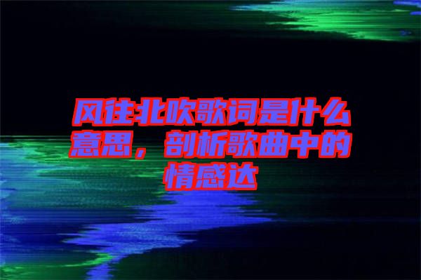風(fēng)往北吹歌詞是什么意思，剖析歌曲中的情感達(dá)