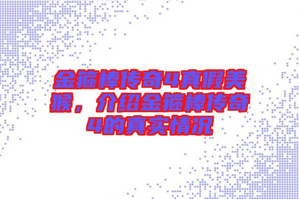 金箍棒傳奇4真假美猴，介紹金箍棒傳奇4的真實情況